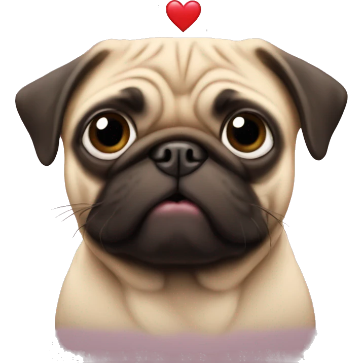 Pug heart emoji