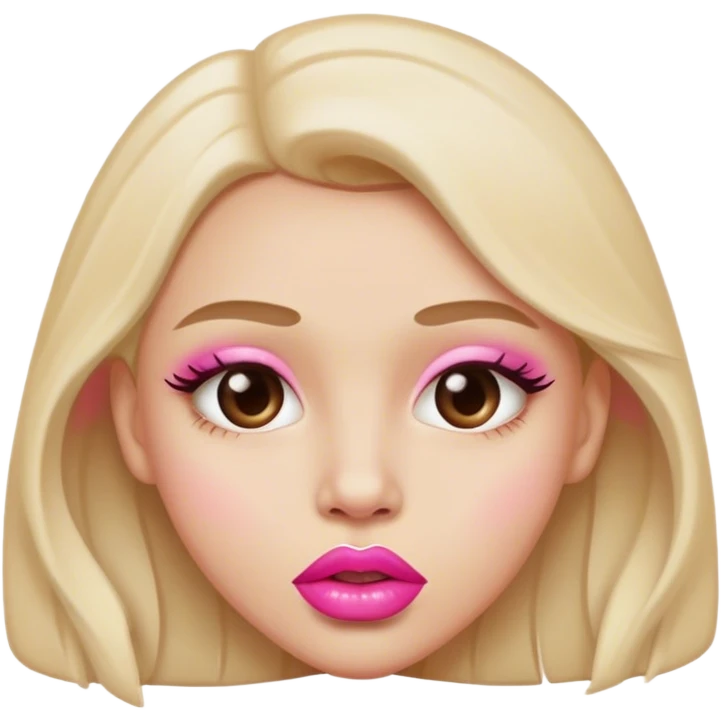 Pink Lip Bite emoji