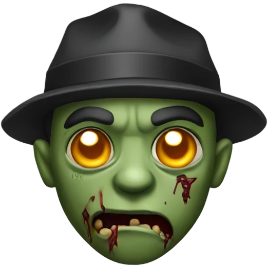 A street gangster version of a zombie emoji