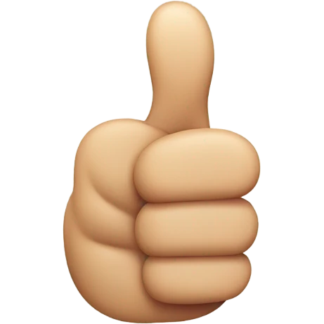 Thumbs up, no fingers showing emoji