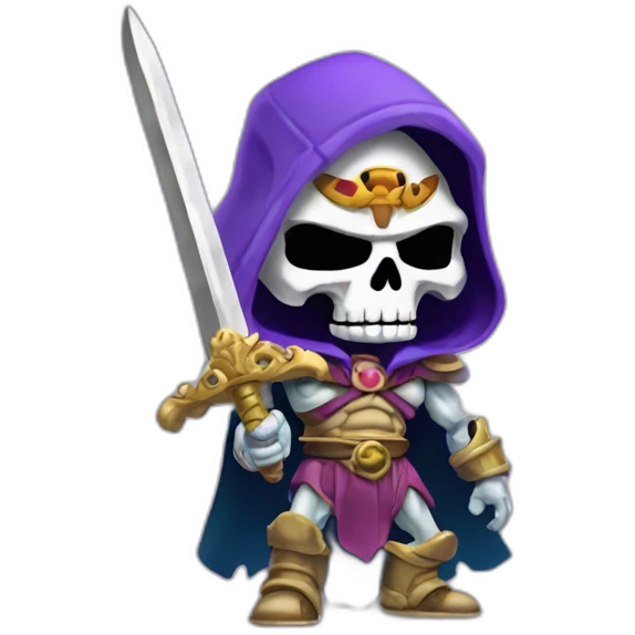 skeletor with sword emoji