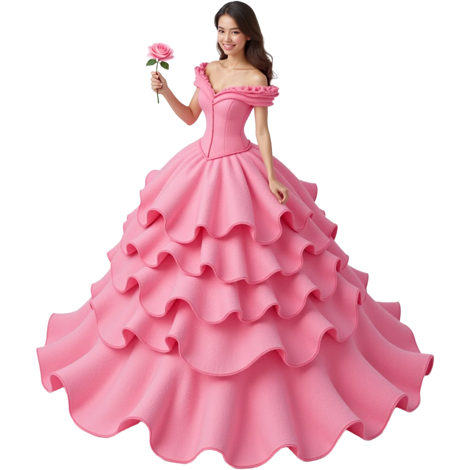 pink rococo gown emoji