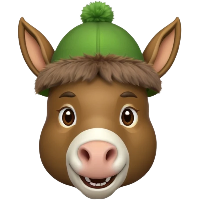 donkey with green hat emoji