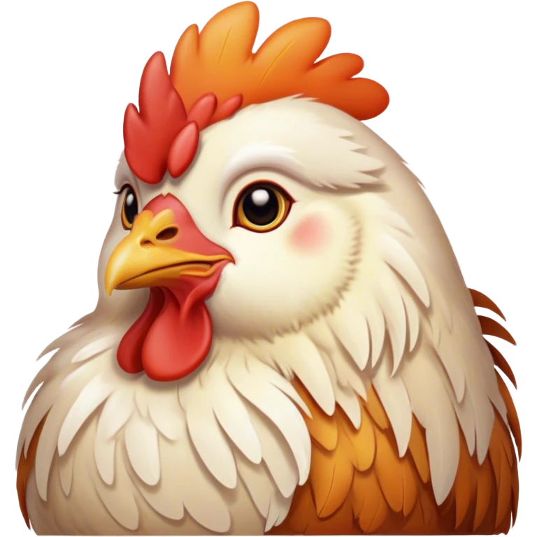 cute hen closeup emoji