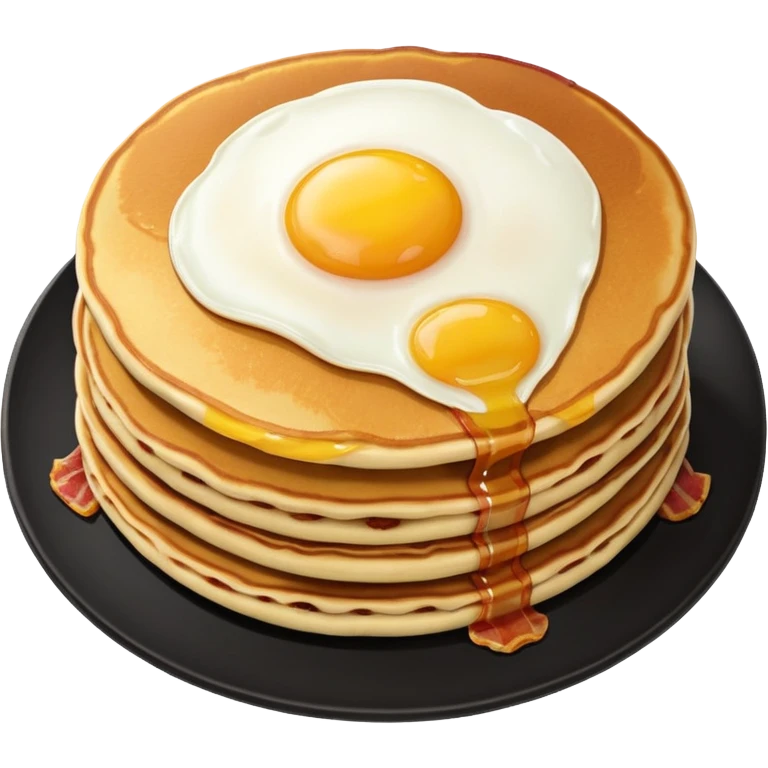 Pancakes, eggs and bacon emoji