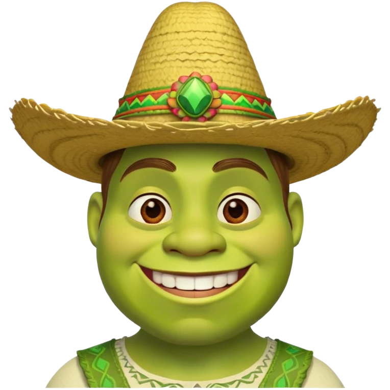 Shrek with a sombrero  emoji