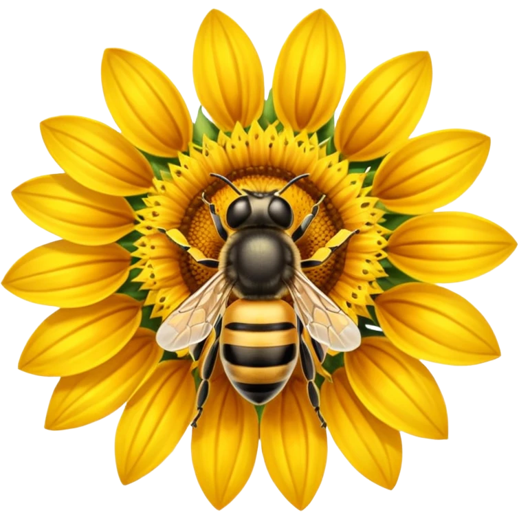  girasol y una aveja emoji