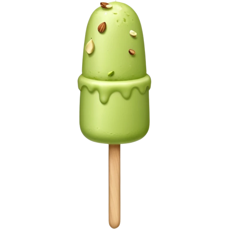 all green kulfi on a stick emoji