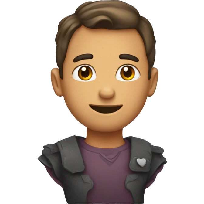 Corazón con rostro enojado emoji