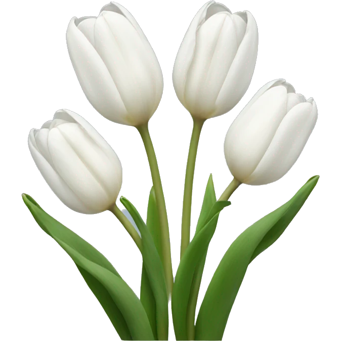 White tulips  emoji