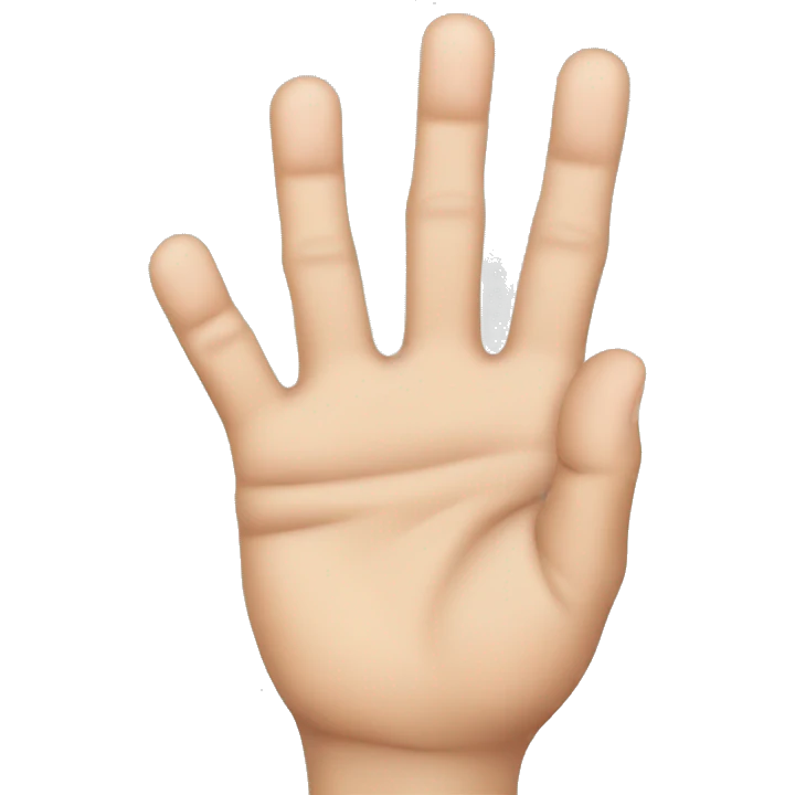 Hand with a curved ring finger and thumb emoji