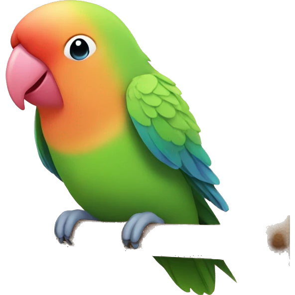 Peach faced lovebird emoji