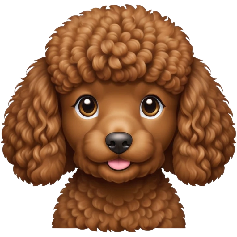 Brown poodle emoji