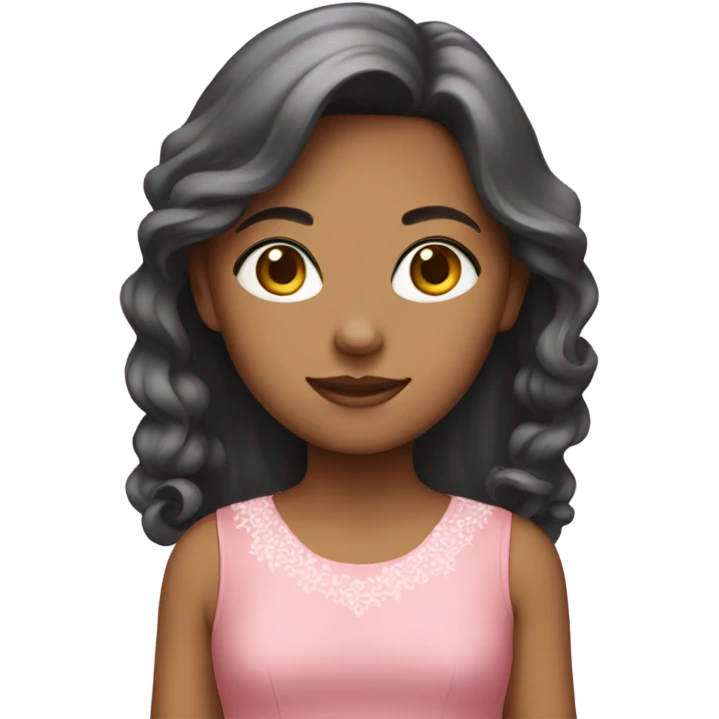 ￼ a girl with a pink dress emoji