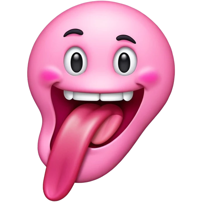 Emoji tongue, sticking out with movement emoji