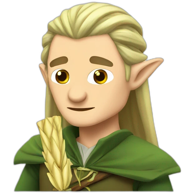 Legolas smoking cannabis emoji