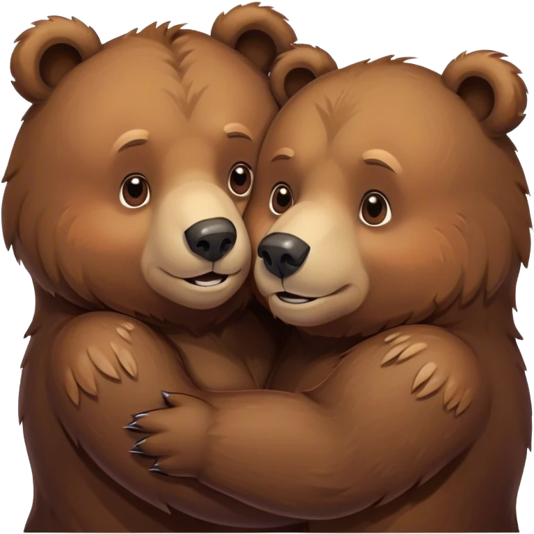 Bears cuddling emoji