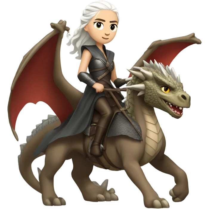 Daenerys Targaryen on dragon emoji