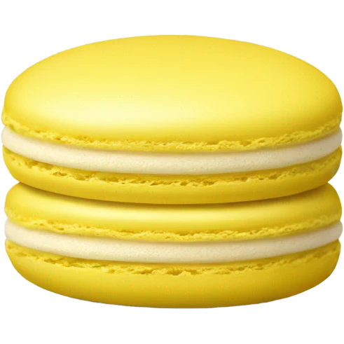 one yellow macaron  emoji
