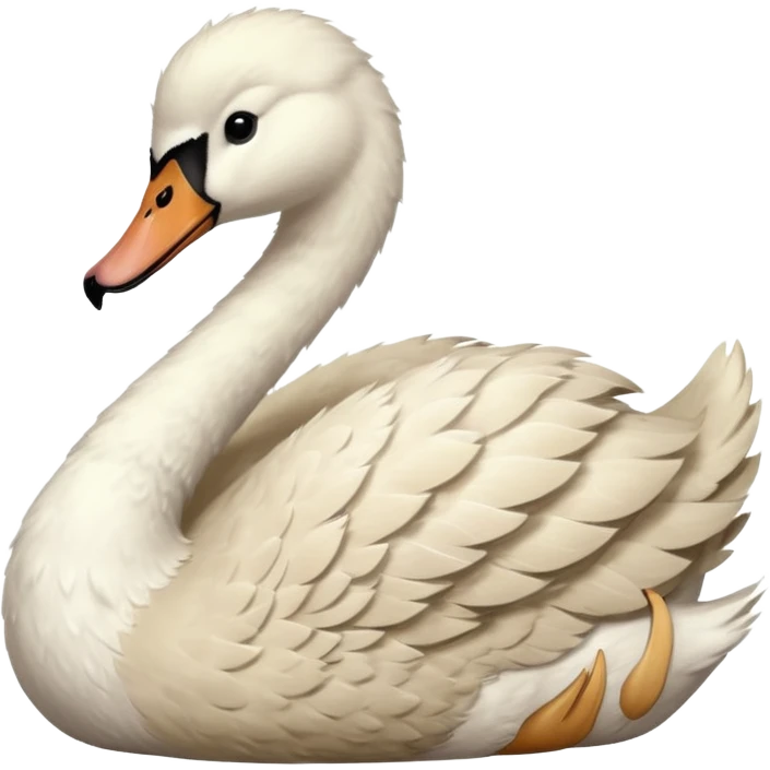 pastel khaki swan emoji