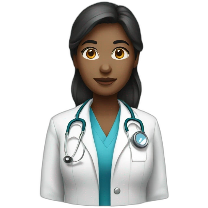woman doctor blue emoji