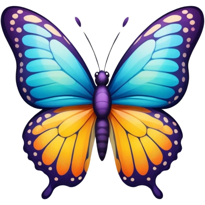 A butterfly cute sticker to hide my face on the photo emoji