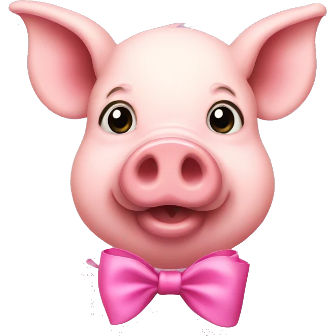 pig with a pink bow emoji
