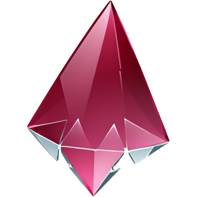 dark red/pink broken glass shard emoji