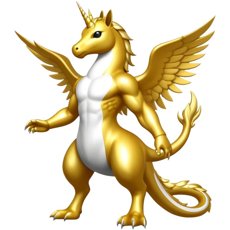 Mega neon unicorn dragon hydra hyper rare golden penguin Golden Divine god angel Omni Black and white Super muscular Buff sigma Gigachad cat full body tuxedo colored  emoji