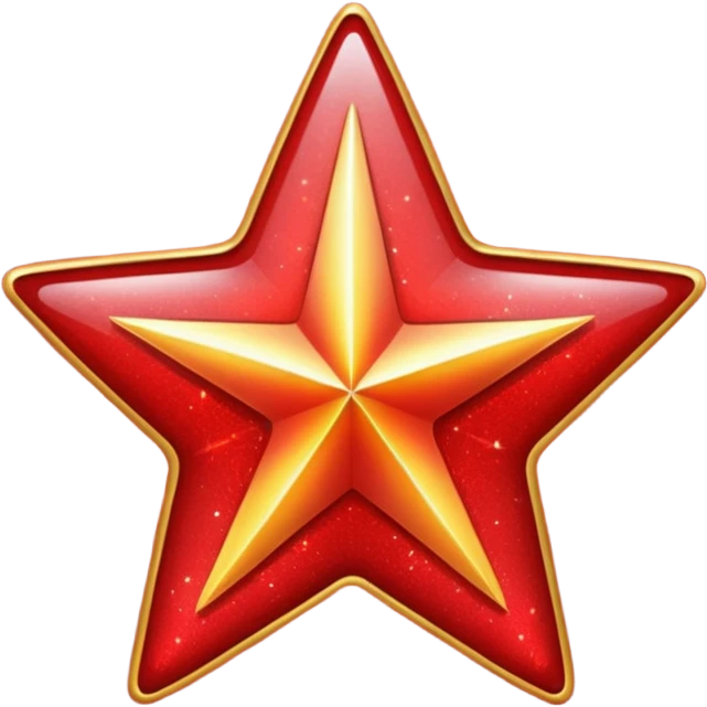 red star glitter space emoji