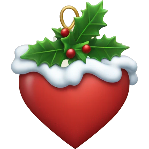 Christmas heart emoji