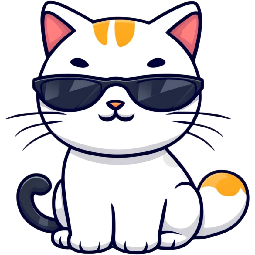 Cat with sunglasses emoji