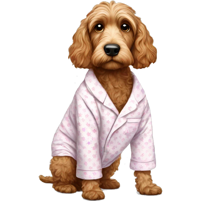 Cockapoo wearing pyjamas  emoji