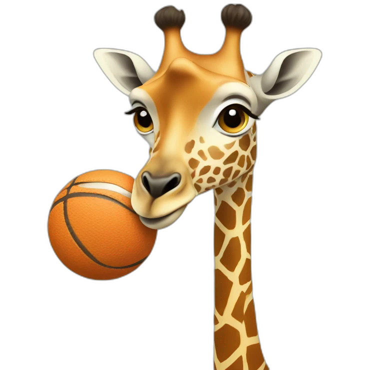 giraff eating a ball emoji