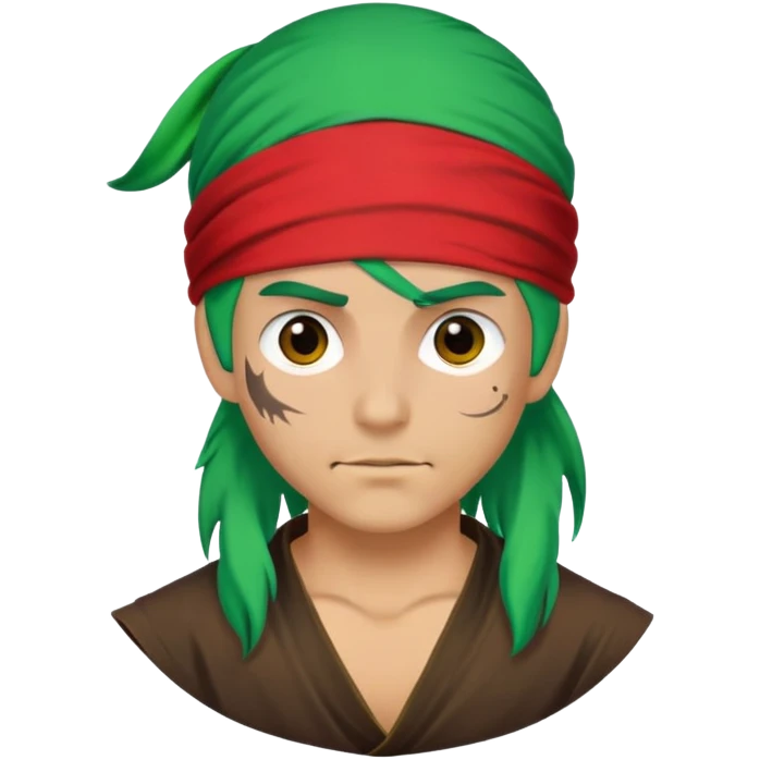 Pirate with green hair emoji