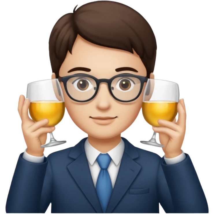 Face holding glasses while pulling the glasses down emoji