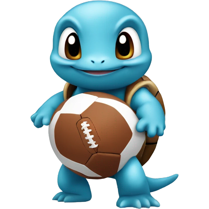 squirtle holding football emoji