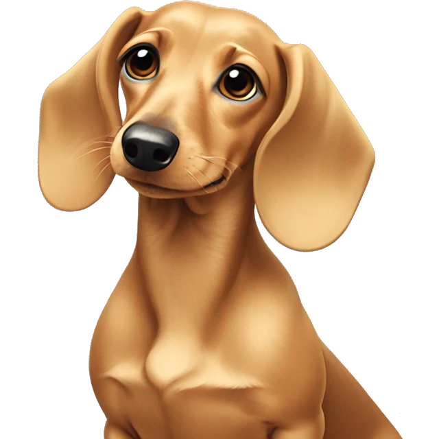 Blonde dachshund ￼ emoji