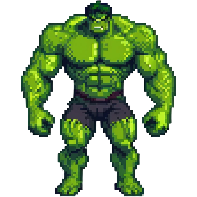 Hulk, green muscular superhero emoji