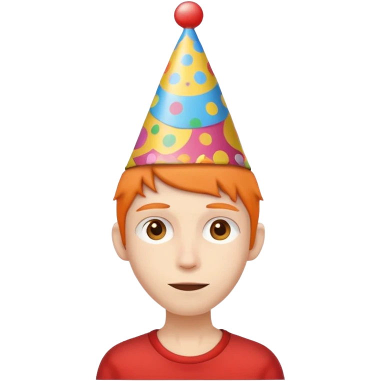 skinny person with birthday hat emoji