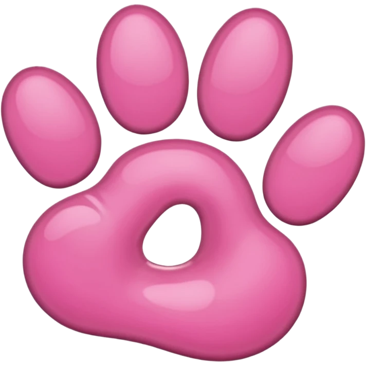 pink pawprint emoji
