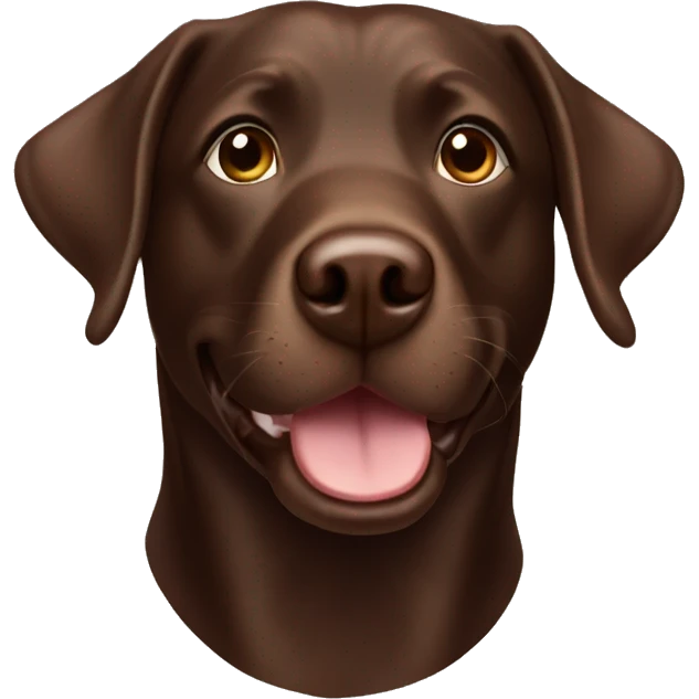 Happy chocolate lab emoji