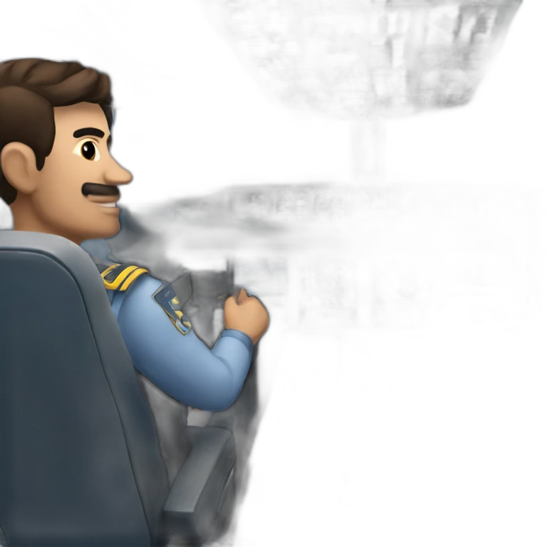 Luis Altamuro piloting his A320 simulator emoji