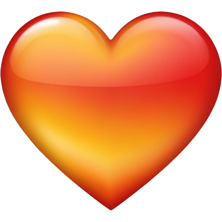 Ombré red orange yellow heart emoji