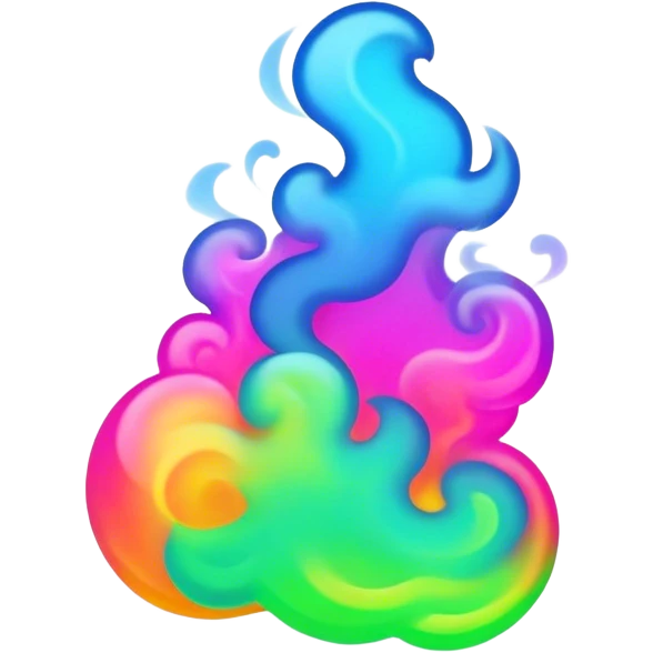 Neon smoke emoji