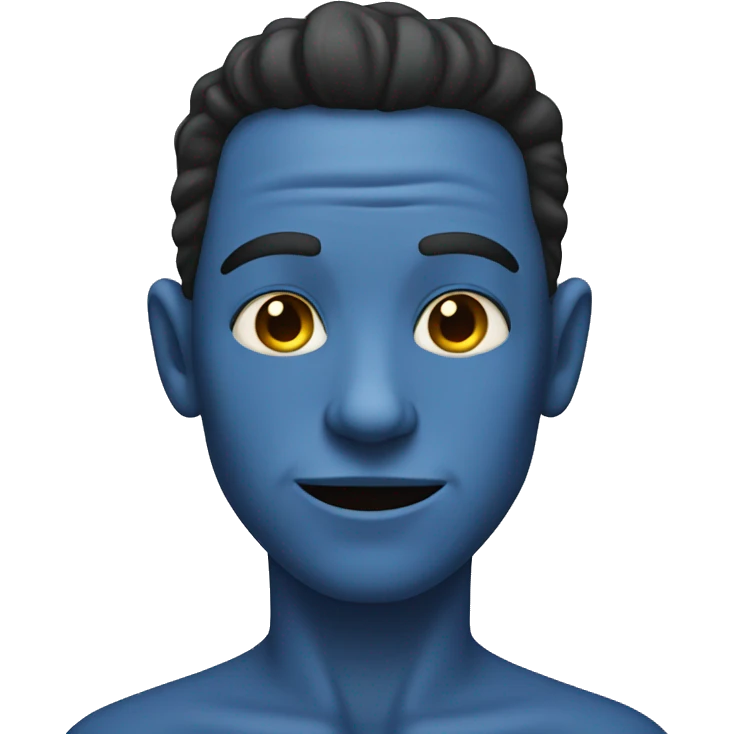 Blue skin man emoji