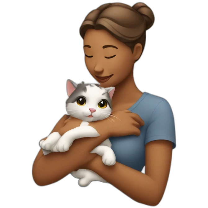 Maman chat avec son chaton emoji