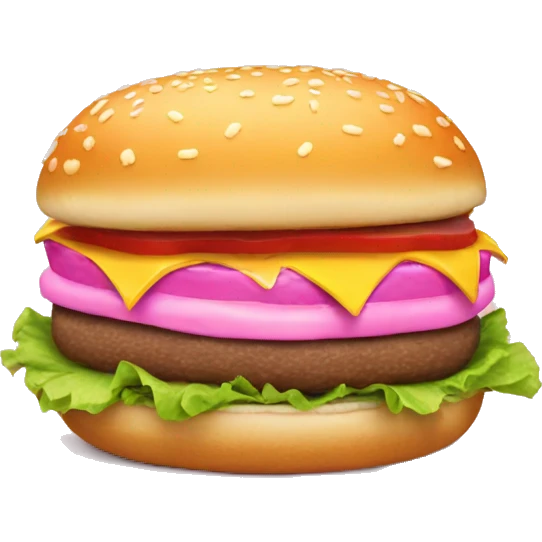 Pink cheeseburger  emoji