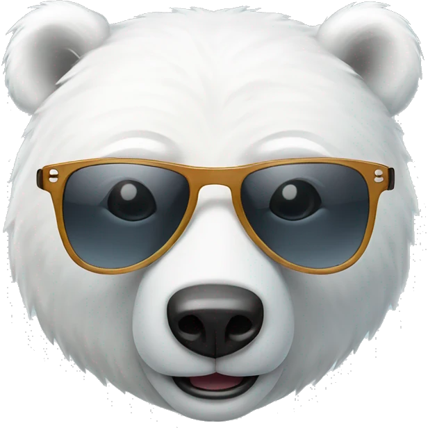 smiling polar bear with sunglass emoji