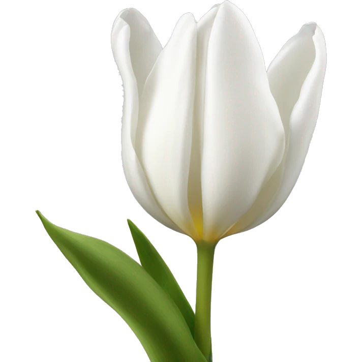 one white tulip emoji